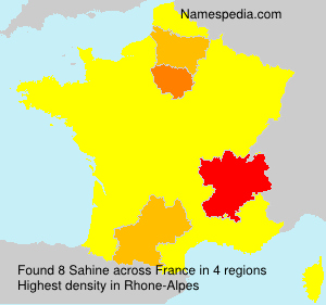 Surname Sahine in France Surname Sahine in France