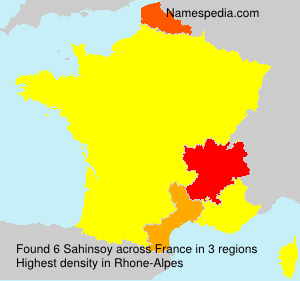 Surname Sahinsoy in France Surname Sahinsoy in France
