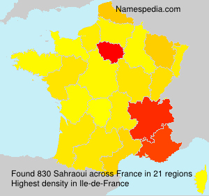 Surname Sahraoui in France Surname Sahraoui in France