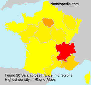 Surname Saia in France Surname Saia in France