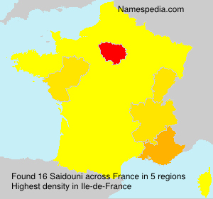 Surname Saidouni in France Surname Saidouni in France