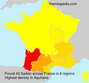Surname Saillan in France Surname Saillan in France