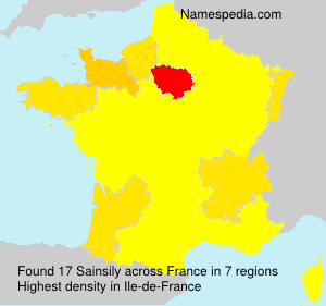 Surname Sainsily in France Surname Sainsily in France