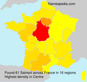 Surname Sainsot in France Surname Sainsot in France