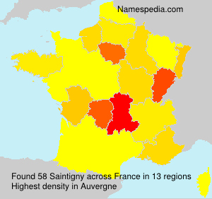 Surname Saintigny in France Surname Saintigny in France
