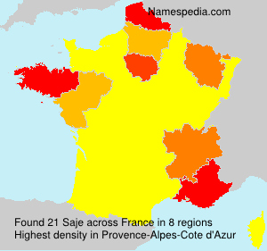 Surname Saje in France Surname Saje in France