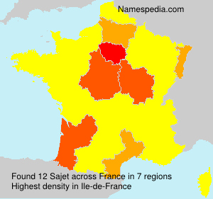 Surname Sajet in France Surname Sajet in France