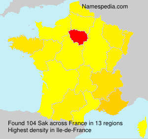 Surname Sak in France Surname Sak in France