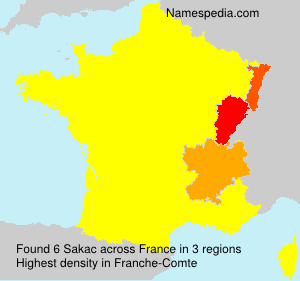 Surname Sakac in France Surname Sakac in France