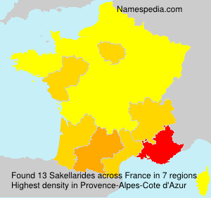 Surname Sakellarides in France Surname Sakellarides in France