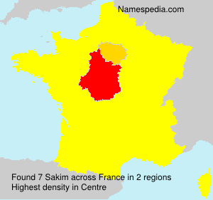 Surname Sakim in France Surname Sakim in France