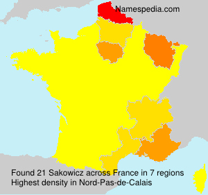 Surname Sakowicz in France Surname Sakowicz in France