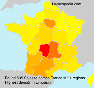 Surname Salesse in France Surname Salesse in France
