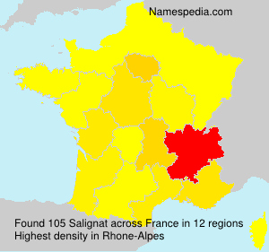 Surname Salignat in France Surname Salignat in France