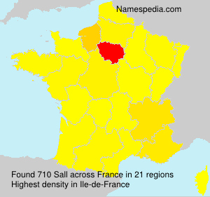 Surname Sall in France Surname Sall in France