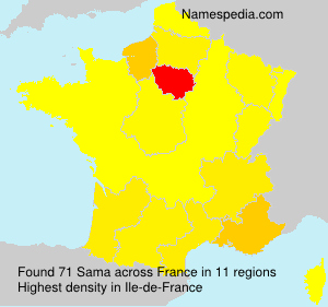 Surname Sama in France Surname Sama in France