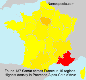 Surname Samat in France Surname Samat in France