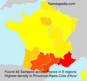 Surname Sampere in France Surname Sampere in France