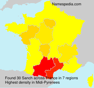Surname Sanch in France Surname Sanch in France