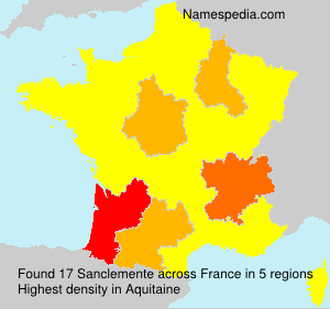 Surname Sanclemente in France Surname Sanclemente in France