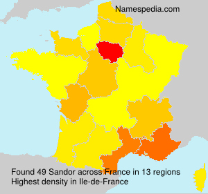 Surname Sandor in France Surname Sandor in France