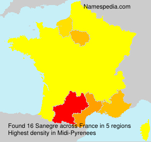 Surname Sanegre in France Surname Sanegre in France