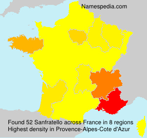 Surname Sanfratello in France Surname Sanfratello in France