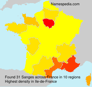 Surname Sanges in France Surname Sanges in France