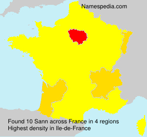 Surname Sann in France Surname Sann in France