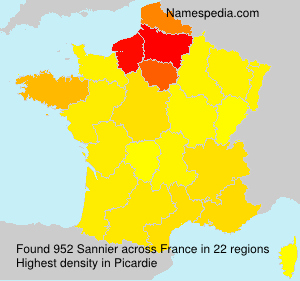 Surname Sannier in France