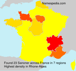 Surname Sanoner in France Surname Sanoner in France