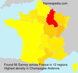 Surname Sanrey in France Surname Sanrey in France