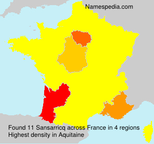 Surname Sansarricq in France Surname Sansarricq in France