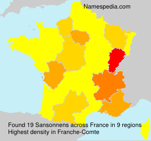 Surname Sansonnens in France