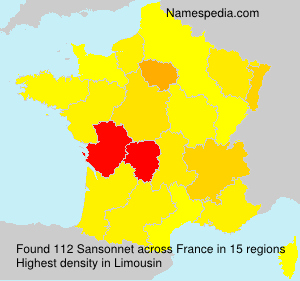Surname Sansonnet in France Surname Sansonnet in France