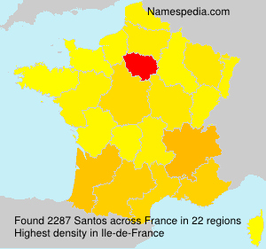 Surname Santos in France Surname Santos in France