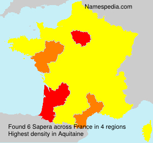 Surname Sapera in France Surname Sapera in France