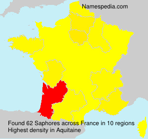 Surname Saphores in France Surname Saphores in France