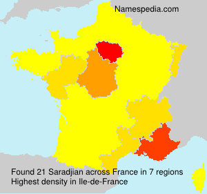 Surname Saradjian in France