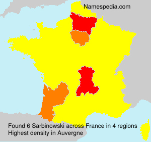 Surname Sarbinowski in France Surname Sarbinowski in France