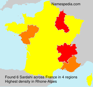 Surname Sardahi in France Surname Sardahi in France