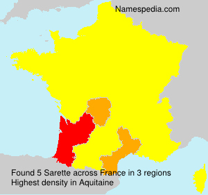 Surname Sarette in France Surname Sarette in France