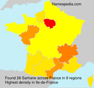 Surname Sarhane in France Surname Sarhane in France