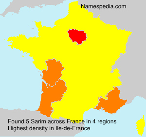 Surname Sarim in France Surname Sarim in France