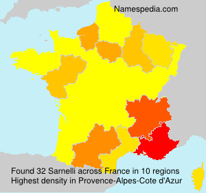 Surname Sarnelli in France Surname Sarnelli in France