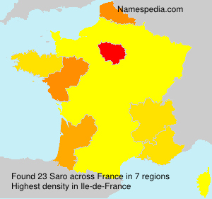Surname Saro in France