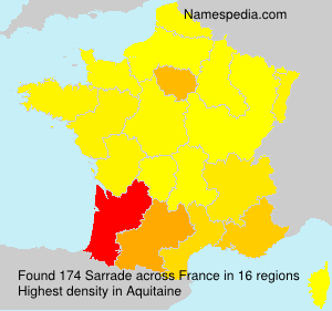 Surname Sarrade in France