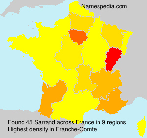 Surname Sarrand in France Surname Sarrand in France