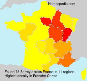 Surname Sarrey in France Surname Sarrey in France