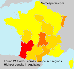 Surname Sarrou in France Surname Sarrou in France